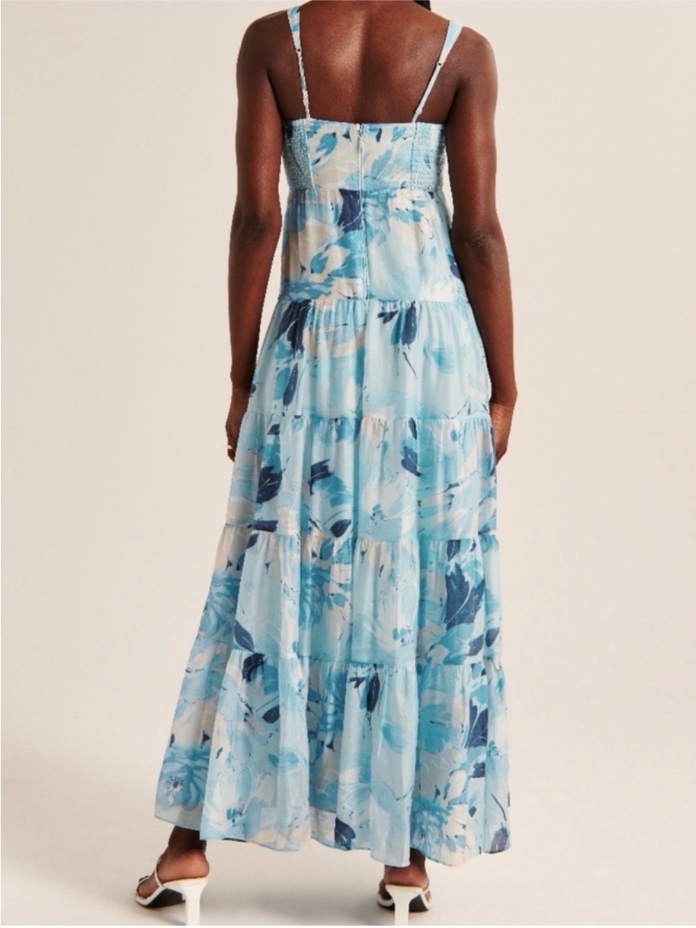 NWT Abercrombie Tiered Floral Maxi Dress - Picture 5 of 9